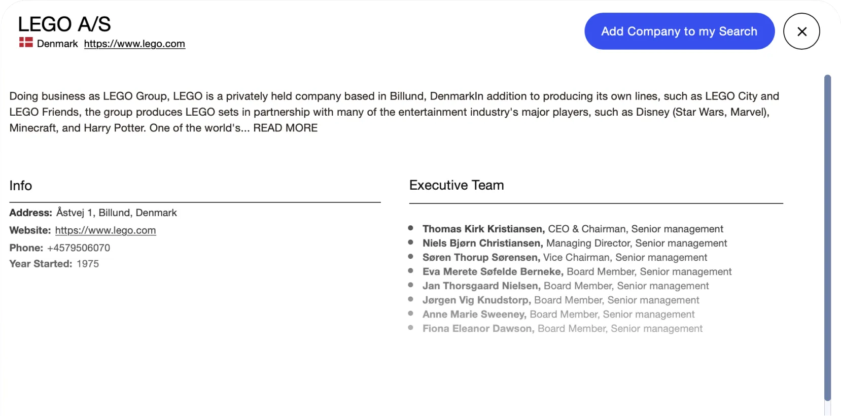 Company information