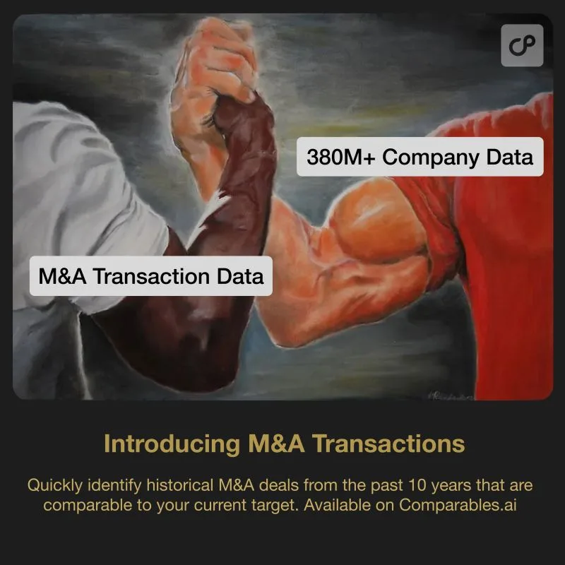 Revolutionize Your M&A Workflow: Introducing Comparables.ai’s New M&A Transactions Feature